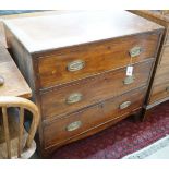 A Regency mahogany three drawer chest, width 91cm, depth 47cm, height 87cm