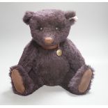 Steiff Prince Purple TradeMail Bears, box and certificate, 45cm