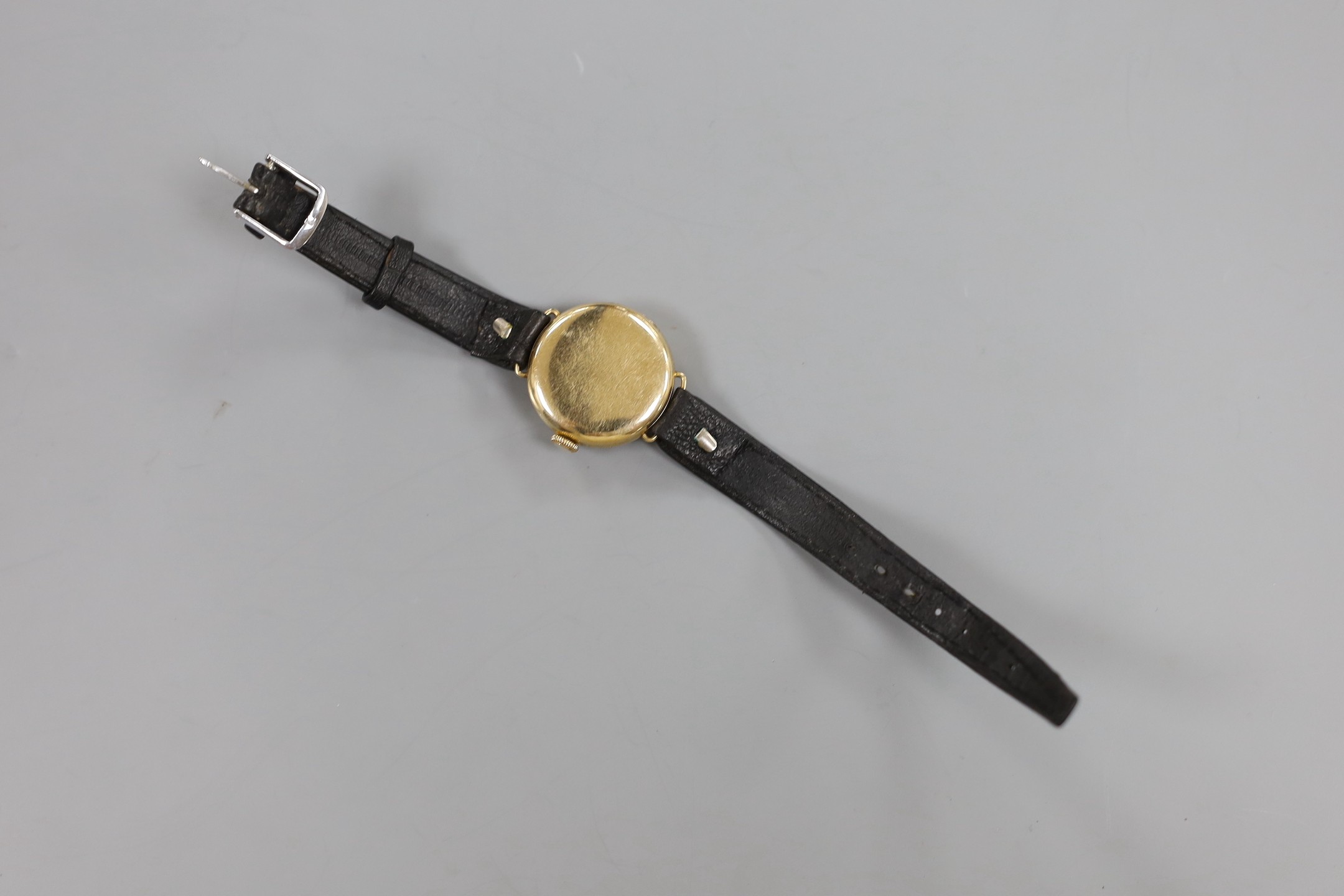 A lady's 9ct gold Omega manual wind wrist watch, a 935 white metal fob watch with albert and a - Image 7 of 7