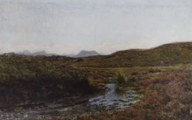 Frederick John Widgery (1861-1942), watercolour, Moorland scene, signed, 30 x 49cm, unframed