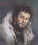 Leonard Boden (b.1911), pastel, Sketch of Tito Gobbi as Macbeth, signed, 47 x 39cm