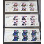 Two albums of world stamps, including Britain and Commonwealth George V to QEII, mostly used and