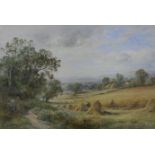 Henry John Kinnaird (fl.1888-1920), watercolour, 'View near Ringmer, Sussex', signed, 36 x 53cm