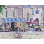 Andrew G. Forrest, acrylic on paper, 'Bourdeilles, Dordogne', signed and dated '16, 29 x 38cm