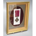 Framed replica Victoria Cross medal