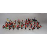 A quantity of cold painted lead soldiers and band.