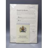 An MBE paper certificate and instructions