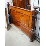 A Victorian mahogany footboard, width 154cm, height 106cm