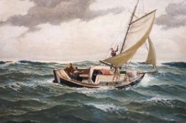 Stanley Rogers RSMA 'This is the life', Yachtsmen at seaoil on boardsigned and dated 194150 x