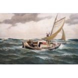 Stanley Rogers RSMA 'This is the life', Yachtsmen at seaoil on boardsigned and dated 194150 x