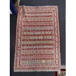 A Soumak part silk rug, 140 x 96cm