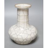 A Chinese crackle glaze vase - 18cm tall