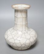 A Chinese crackle glaze vase - 18cm tall
