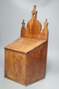 A George III mahogany salt box,49.5 cms high.