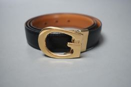 A Gucci black leather women's belt
