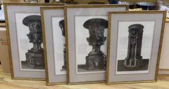Piranesi 'Vaso Antico di Marmo', 'Anto Vaso di Marmo', 'Vaso Antico di Marmo' and 'Aré del Tutto'