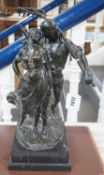 A signed Bruno Zack bronze of peasant lovers,42 cms high.
