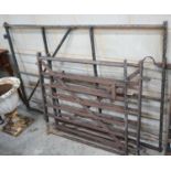 Three wrought iron garden gates, largest width 160cm, height 100cm