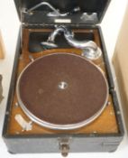A HMV table gramophone