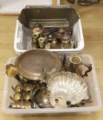 A quantity of Victorian and later silver-plated items