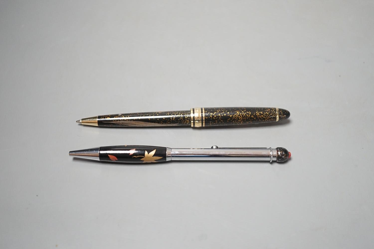 Two Japanese Namiki type Maki-e lacquer ballpoint pens - Image 4 of 4