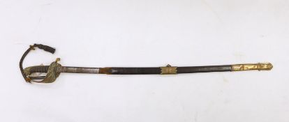 A Victorian naval officer's sword