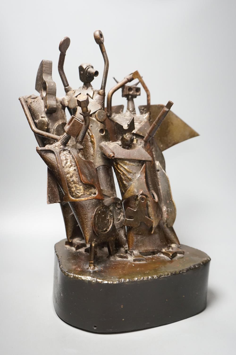 A contemporary bronze sculpture, inspired by Robert Klippel, 47cm