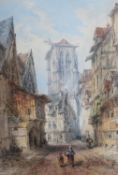 Thomas Coleman Dibdin, watercolour, Rouen, signed and dated 1876, 54 x 36cm