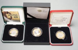 Seventeen cased Royal Mint proof silver £2 coins for 1994, 1996, 1997, 2000, 2 x 2001, 2 x 2003, 2 x