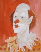 Harold Wood (1918-2014), watercolour, 'Clown', signed and dated '70, 26 x 21cm