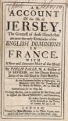 ° ° Falle, Philip - An Account of the Isle of Jersey, 8vo, calf, with folding map, John Newton,