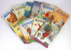 ° ° Bestall, Alfred E. - Rupert Bear Annuals, for the years 1954, 1957-60, 1963-68 (10)