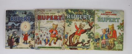 ° ° Bestall, Alfred E - 4 Rupert Bear Annuals - 1949, unclipped, pencil name to box; 1951,
