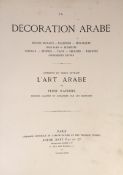 ° ° Prisse D’Avennes, Achille Constant T. Emile - La Decoration Arabe, folio, original cloth, with