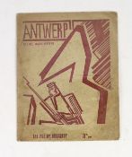 ° ° Hueffer, Ford Madox - Antwerp An 8 page pamphlet of poetry, the cover and 2 abstract designs