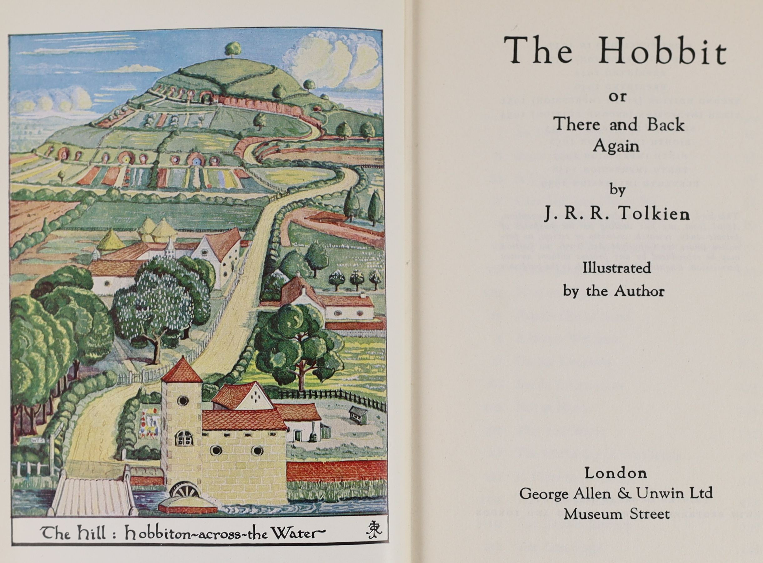 ° ° Tolkien, John Ronald Reuel - The Hobbit, 2nd edition, 11th impression, with colour frontispiece, - Image 2 of 5