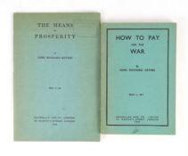 ° ° Keynes, John Maynard - The Means to Prosperity. First Edition. original printed wrappers.