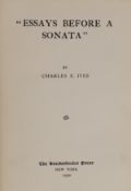 ° ° Ives, Charles E - “Essays Before a Sonata’’, 1st edition in book form, 8vo, cloth, Knickerbocker