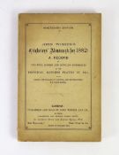 ° ° Wisden, John - Cricketers’ Almanack for 1882, 19th edition, original paper wrappers, minor