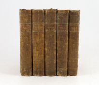 ° ° Smollett, Tobias - The History of England, 5 vols, 8vo, tree calf, with authors portrait and