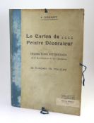° ° Desaint, A - La Carton du Peinture Decorateur, folio, quarter cloth with printed boards and silk