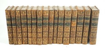 ° ° Castel, Charles Irenée. Ouvrages Politiques ... 16 vols. contemp. mottled calf, gilt-panelled