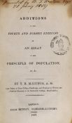 ° ° Malthus, Rev. Thomas R. - Additions to the Fourth and Former Editions of An Essay on the