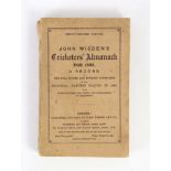 ° ° Wisden, John - Cricketers’ Almanack for 1885, 22nd edition, original paper wrappers, 2cm. tear