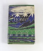 ° ° Tolkien, John Ronald Reuel - The Hobbit, 2nd edition, 13th impression, with colour frontispiece,