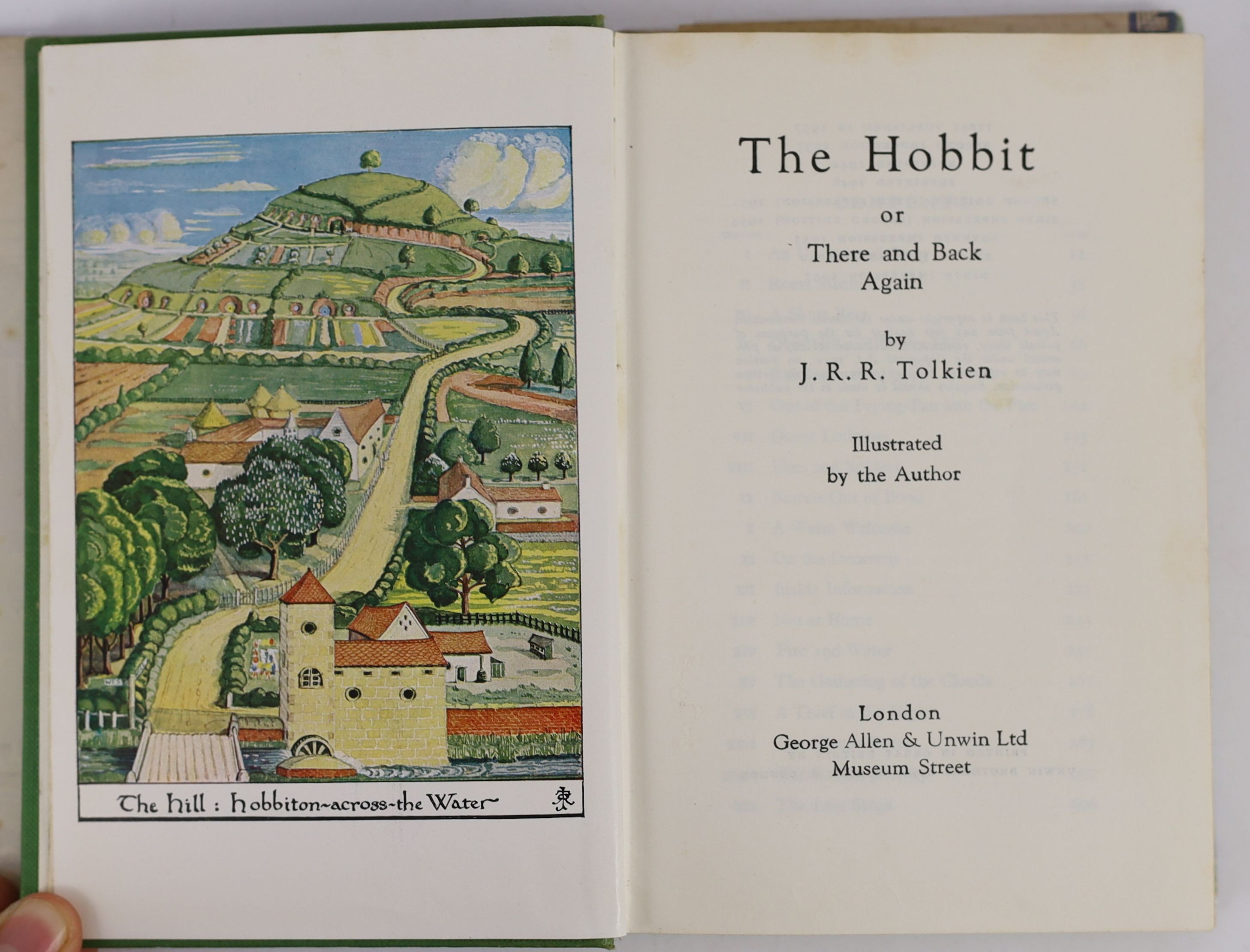° ° Tolkien, John Ronald Reuel - The Hobbit, 2nd edition, 9th impression, with colour - Image 4 of 5