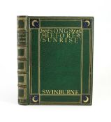 ° ° Swinburne, Algernon Charles - Songs Before Sunrise, one of 650, 4to, fine green morocco gilt