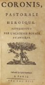 ° ° Chappuzeau de Bauge, Daniel-Paul - Coronis: Pastorale Heroique, 12mo, quarter calf gilt, with 60