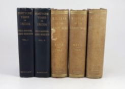 ° ° Kaye, John William, Sir - A History of the Sepoy War in India, 3 vols, mixed editions (vol.I,