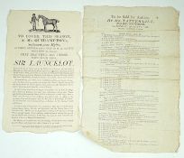 (Horses) Two Handbills - To be Sold by Auction, by Mr Tattersall, Near Hyde Park Turnpike, on